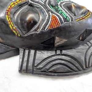 Tiki hand carved wood wallhanging